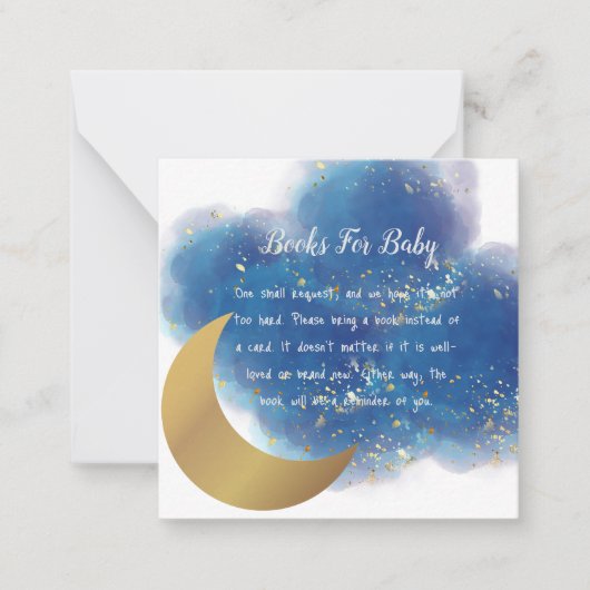 Over de moon Diaper Raffle Notitiekaartje (Voorkant)