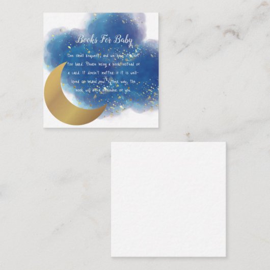 Over de moon Diaper Raffle Notitiekaartje (Voorkant / Achterkant)