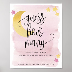 Over de Moon Roze denk je hoeveel spel Poster