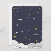 Over de Moon Shower-uitnodiging Kaart (Achterkant)