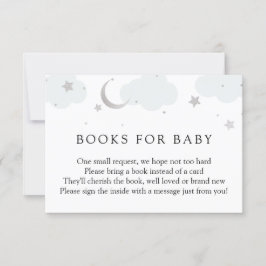 Over de Moon Silver Blue Books voor Baby Kaart