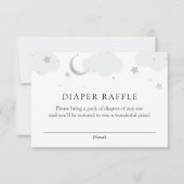 Over de Moon Silver Blue Diaper Kaart (Voorkant)