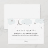 Over de Moon Silver Blue Diaper Kaart (Voorkant / Achterkant)