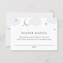 Over de Moon Silver Blue Diaper Kaart