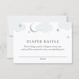 Over de Moon Silver Blue Diaper Kaart