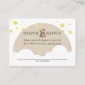 Over de moon Teddy Bear Diaper Raffle Informatiekaartje (Voorkant)