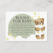 Over de Moon Teddy Bear Sage Green Boeken voor Bab Informatiekaartje (Voorkant)
