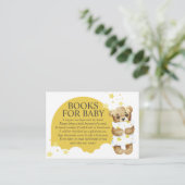 Over de Moon Teddy Bear Yellow Books voor Baby Informatiekaartje (Staand voorkant)