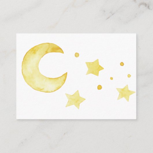 Over de Moon Teddy Bear Yellow Books voor Baby Informatiekaartje (Achterkant)