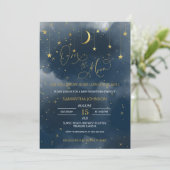 Over de Moon Uitnodiging, aan de Moon Uitnodiging (Staand voorkant)