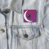 OVER DE MOON VIERKANTE BUTTON 5,1 CM (In situ)