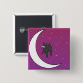 OVER DE MOON VIERKANTE BUTTON 5,1 CM (Voorkant /achterkant)