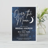 Over de Moon Vrijgezellenfeest Party Kaart (Staand voorkant)