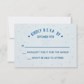 Over de Moon Wedding RSVP-kaart RSVP Kaartje (Achterkant)