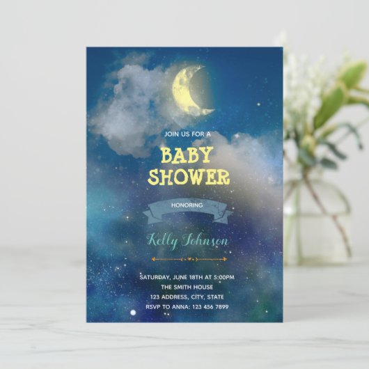 Over de muurdoucheuitnodiging kaart (Staand voorkant)