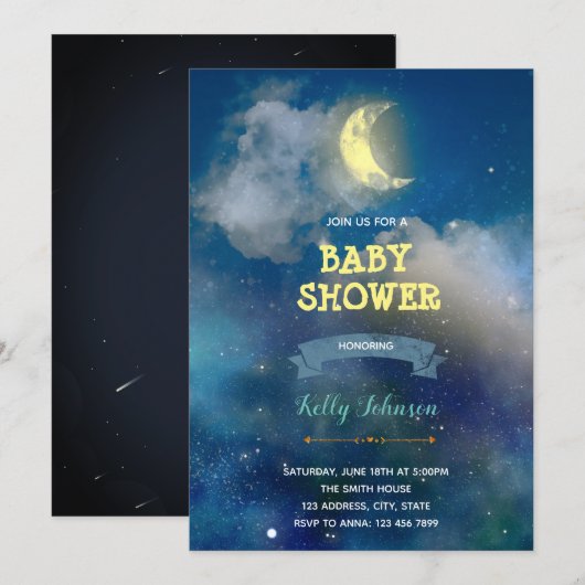 Over de muurdoucheuitnodiging kaart (Voorkant / Achterkant)