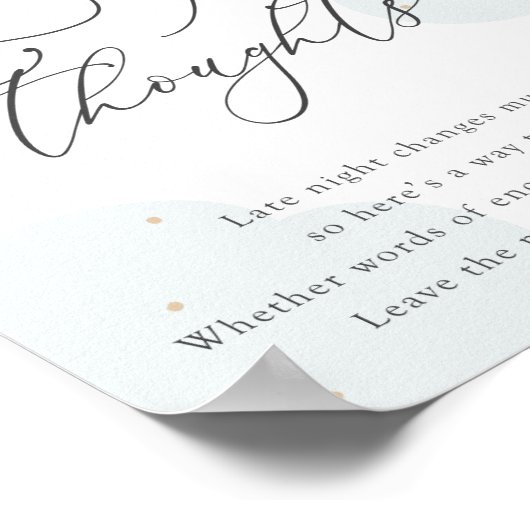 Over de nachtkleppen van de moon Twinkle Star Late Poster (Hoek)