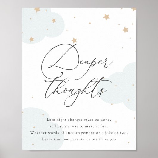 Over de nachtkleppen van de moon Twinkle Star Late Poster (Voorkant)