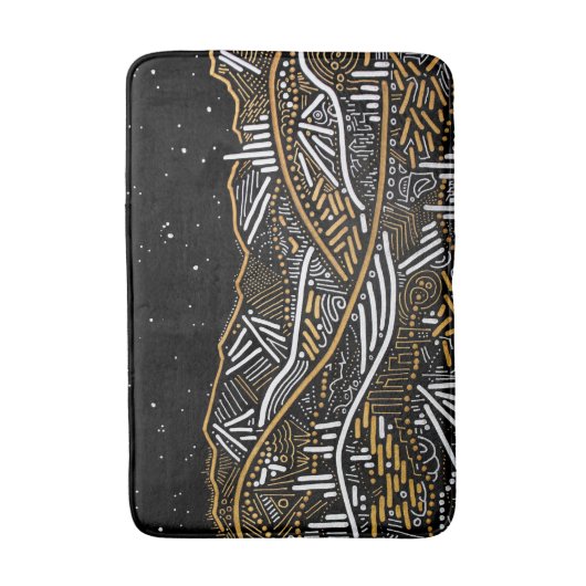 Over de Night Sky Landscape Bathmat Badmat (Voorkant Verticaal)