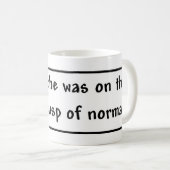 over de normale situatie koffiemok (Voorkant rechts)