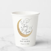 Over de papierbekertjes van het Moon-Baby shower Papieren Bekers (Voorkant)