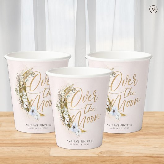 Over de papierbekertjes van Moon Boho Gold Dust & Papieren Bekers