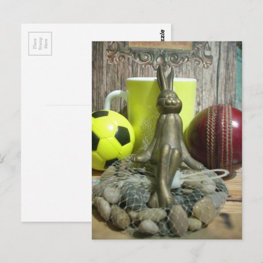 Over de Pitch & Crease: Football Cricket Blend Briefkaart (Voorkant / Achterkant)