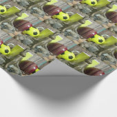 Over de Pitch & Crease: Football Cricket Blend Cadeaupapier (Hoek)