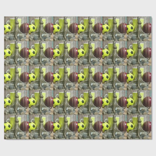 Over de Pitch & Crease: Football Cricket Blend Cadeaupapier (Vlak)