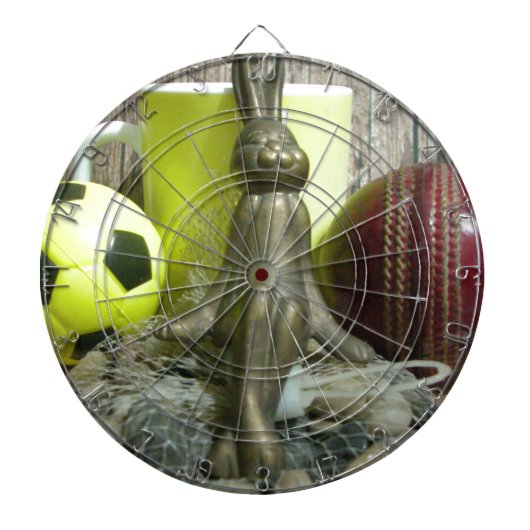 Over de Pitch & Crease: Football Cricket Blend Dartbord (Voorkant)