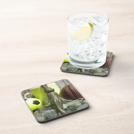 Over de Pitch & Crease: Football Cricket Blend Drankjes Onderzetter (Rechterzijde)