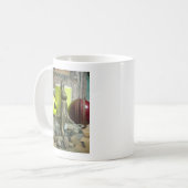 Over de Pitch & Crease: Football Cricket Blend Koffiemok (Voorkant links)