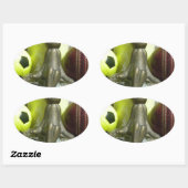 Over de Pitch & Crease: Football Cricket Blend Ovale Sticker (Vel)