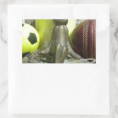 Over de Pitch & Crease: Football Cricket Blend Rechthoekige Sticker (Tas)