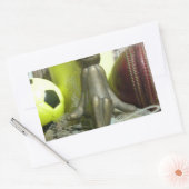 Over de Pitch & Crease: Football Cricket Blend Rechthoekige Sticker (Envelop)