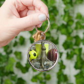 Over de Pitch & Crease: Football Cricket Blend Sleutelhanger (Hand)