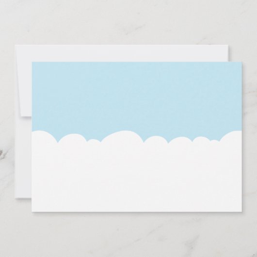 Over de Rainbow Blue Boy Verjaardagsuitnodiging Kaart (Achterkant)