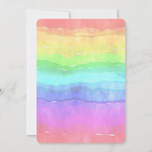 Over de Rainbow Kids Verjaardag uitnodiging (Achterkant)