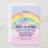 Over de Rainbow Kids Verjaardag uitnodiging (Voorkant)