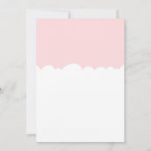 Over de Rainbow Pink Girl verjaardagsuitnodiging Kaart (Achterkant)