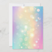 Over de Rainbow Unicorn Verjaardag uitnodiging (Achterkant)