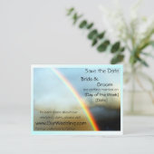 OVER DE REGENBOOG AANKONDIGINGSKAART (Staand voorkant)