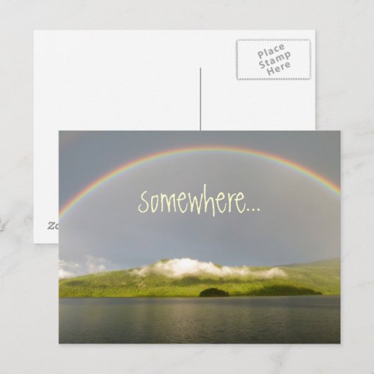 Over de regenboog briefkaart (Voorkant / Achterkant)