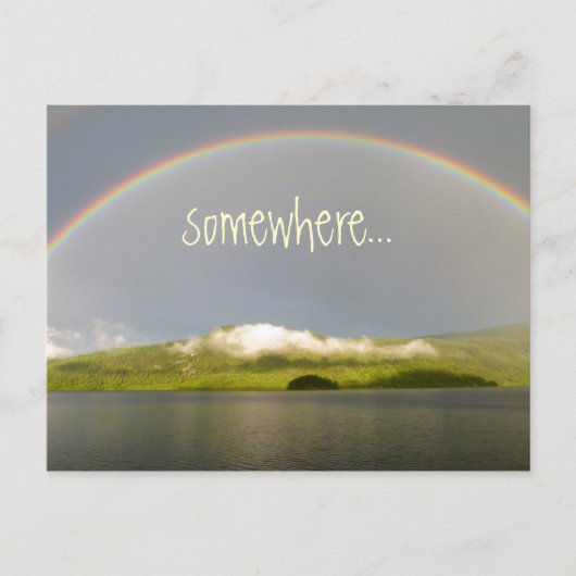 Over de regenboog briefkaart (Voorkant)