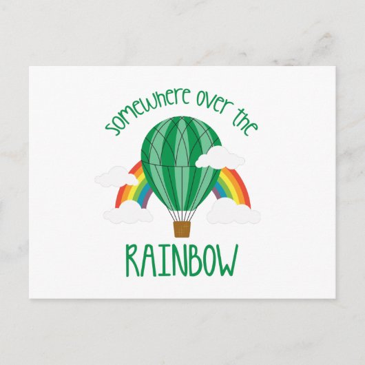 Over de regenboog briefkaart (Voorkant)
