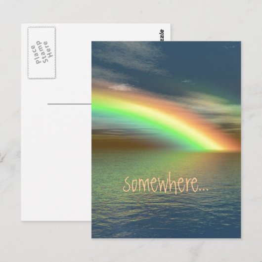 Over de regenboog briefkaart (Voorkant / Achterkant)