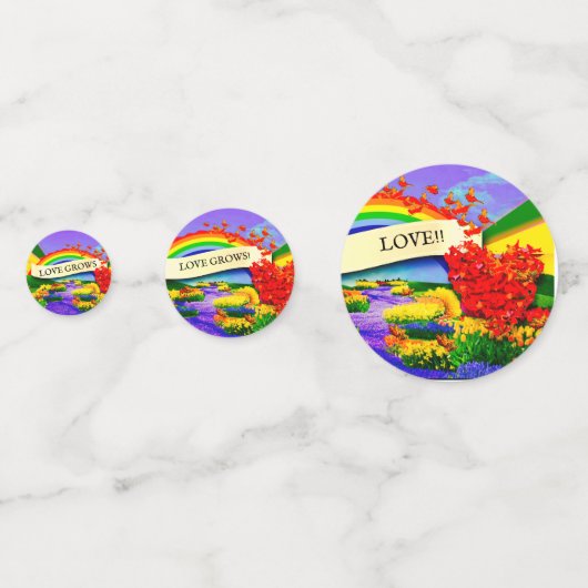 OVER DE REGENBOOG CONFETTI (Voorkanten)