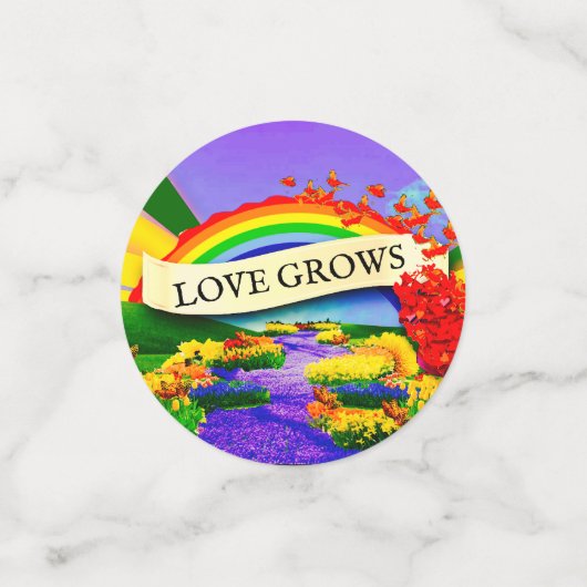 OVER DE REGENBOOG CONFETTI (Kleine voorkant)