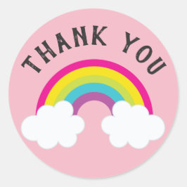 Over de regenboog dank je ronde sticker
