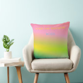 'Over de regenboog' gepersonaliseerde kussen. Kussen (Stoel)